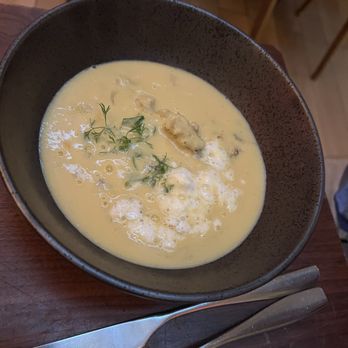 Tan - Yellow Corn Soup - Latin American Near Me - New York, New York