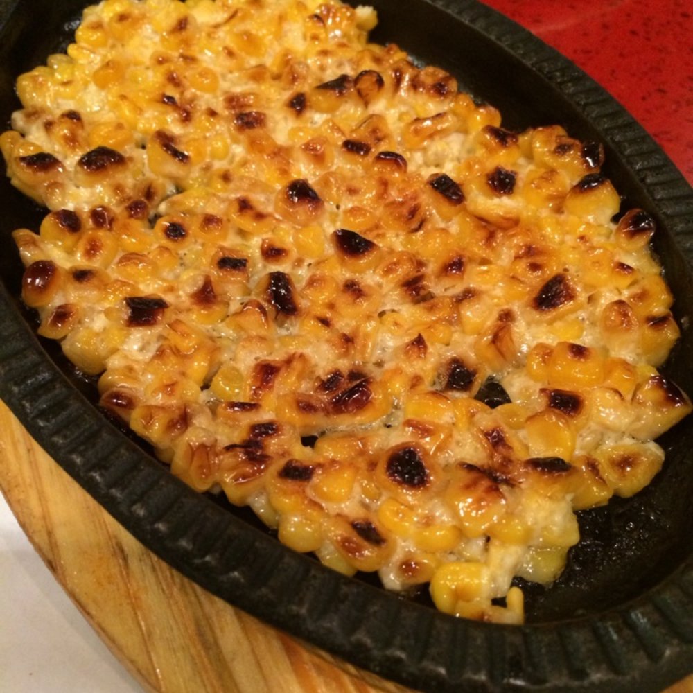 Mapo BBQ - The grilled cheese corn comes as one of the side dishes! - Korean Near Me - Flushing, New York Mapo BBQ - The grilled cheese corn comes as one of the side dishes! - Korean Near Me - Flushing, New York