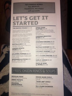 Menu photo 1 DJ's Famous Wings Falmouth, MA