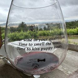 Woof'n Rose Winery and Vineyard - Complimentary glasses