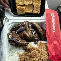 6pcs tofu as one item an eggplant as one item with white rice total 2item combo for $10.31! 6pcs tofu as one item an eggplant as one item with white rice total 2item combo for $10.31!