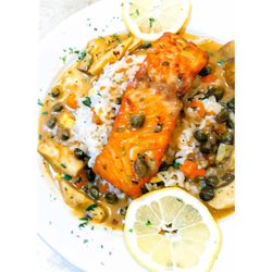 La Familia Katonah - Grilled salmon Picatta