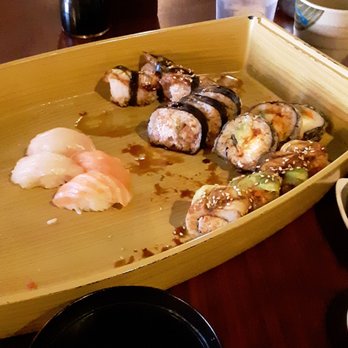Sushi Gen - Well... forgot to take photo before we attacked the sushi. - Sushi Bars Near Me - Albuquerque, New Mexico