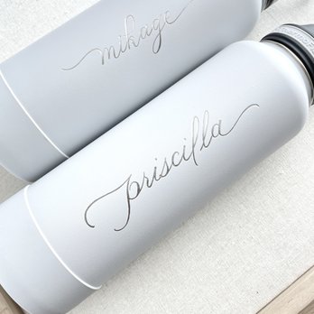 Betty Ling Calligraphy - Custom engraving on stainless steel water bottles - Calligraphy Near Me Betty Ling Calligraphy - Custom engraving on stainless steel water bottles - Calligraphy Near Me