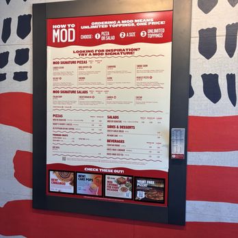 MOD Pizza - Ordering sign - Pizza Near Me - Wylie, Texas