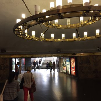 Metro - Ramblas exit at Plaça de Catalunya - nice Art Deco lighting - Public Transportation Near Me - Barcelona, B