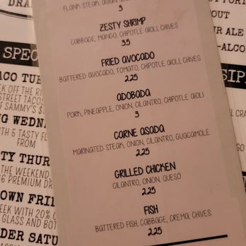 508 Tavern - Taco Tuesday menu - Bars Near Me - Vista, California