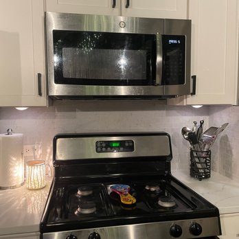 Builders On Demand - a kitchen with a stove and microwave - General Contractors Near Me - Chicago, Illinois Builders On Demand - a kitchen with a stove and microwave - General Contractors Near Me - Chicago, Illinois