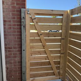 Finished fence and gate