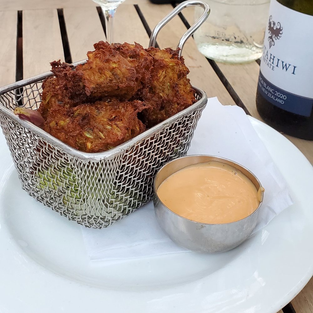 Vinaigrette - Kale Fritters - Salad Near Me - Austin, Texas Vinaigrette - Kale Fritters - Salad Near Me - Austin, Texas