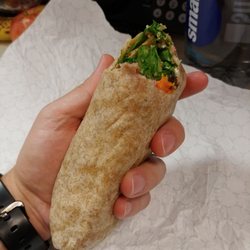 Sweet potato and strawberry wrap was way smaller than at other locations. Should've kept it is as a salad. Still really good, but small.