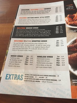 Menu photo 2 Hooters Lakeland, FL