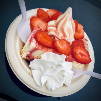 Strawberry Shack - Strawberry cheesecake with ice-cream swirl topped with strawberries and whipped cream - Desserts Near Me - Carlsbad, California Strawberry Shack - Strawberry cheesecake with ice-cream swirl topped with strawberries and whipped cream - Desserts Near Me - Carlsbad, California