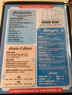 Menu photo 3 Behr Den Rockford, IL