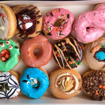 Mojo Donuts - The dozen box.. there were so many to choose from. - Donuts Near Me - Pembroke Pines, Florida Mojo Donuts - The dozen box.. there were so many to choose from. - Donuts Near Me - Pembroke Pines, Florida