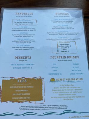Menu photo 2 Big Chill Beach Club Bethany Beach, DE