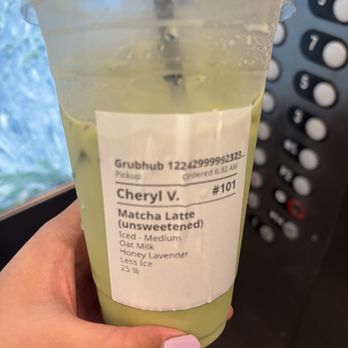 Board House Coffee - Iced matcha latte (oat milk and honey lavender) - Coffee & Tea Near Me - Los Angeles, California
