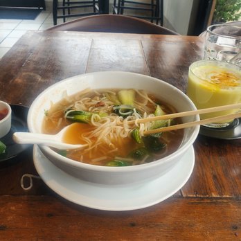 Variable Cafe - The Pho and a turmeric latte - Vegan Near Me - Los Angeles, California