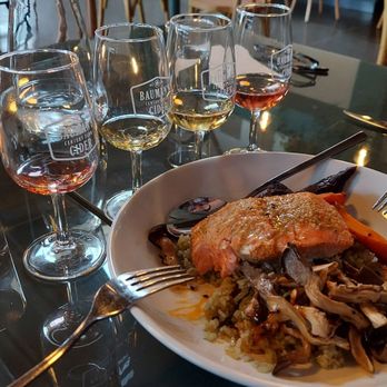 Bauman’s On Oak - Salmon, rice, marinated grilled mushrooms, carrots, beets. Unique flavor to all items that blended together perfectly. - Cideries Near Me - Portland, Oregon Bauman’s On Oak - Salmon, rice, marinated grilled mushrooms, carrots, beets. Unique flavor to all items that blended together perfectly. - Cideries Near Me - Portland, Oregon