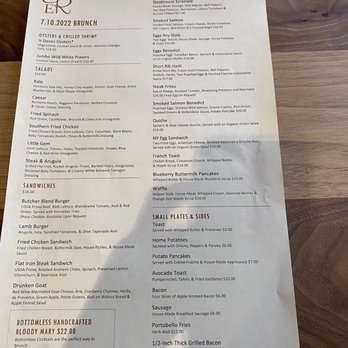 Echo & Rig - Menu '22 (brunch) - Steakhouses Near Me - Sacramento, California