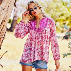 Pebbles - Boho cotton top