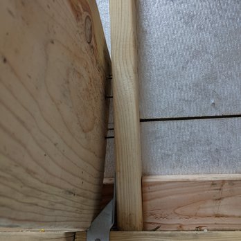 Tuff Shed Sacramento - No spacer boards were used, so they were angled and the nails are just holding this in. - Sheds & Outdoor Storage Near Me - Sacramento, California Tuff Shed Sacramento - No spacer boards were used, so they were angled and the nails are just holding this in. - Sheds & Outdoor Storage Near Me - Sacramento, California