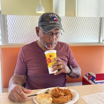 Bojangles - Enjoying 3 piece with dirty rice biscuit and sweet tea. - Fast Food Near Me - Sanford, Florida