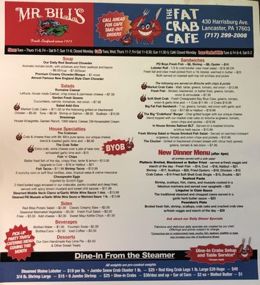 Menu photo 1 The Fat Crab Cafe Lancaster, PA