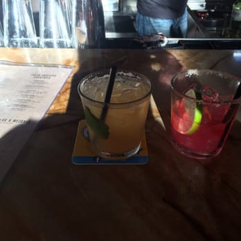 Corner Restaurant - City Street Tour (left) and Jalepeno Hibiscus Margarita (right) - Bars Near Me - Austin, Texas Corner Restaurant - City Street Tour (left) and Jalepeno Hibiscus Margarita (right) - Bars Near Me - Austin, Texas