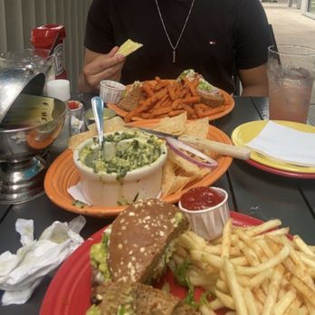 Barnaby's Cafe - Club sandwich, spinach artichoke dip, and a guacamole burger. - American Near Me - Houston, Texas