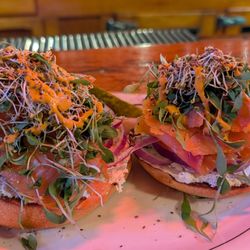 The Kyburz Lodge - Salmon & bagel. A delicious masterpiece!