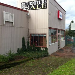 The unassuming exterior belies a nice selection of furniture inside!