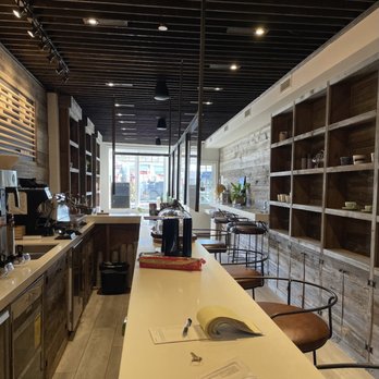 One Spring Coffee Shop - Interior from back entrance - Coffee & Tea Near Me - Syosset, New York