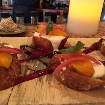 How to Cook a Wolf - The stone fruit/peach Burrata Bruschetta (pretty but not my fav) - Italian Near Me - Seattle, Washington How to Cook a Wolf - The stone fruit/peach Burrata Bruschetta (pretty but not my fav) - Italian Near Me - Seattle, Washington