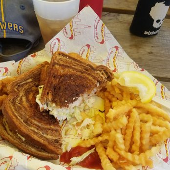 Barnacle Bud's - Grouper Rueben and crinkle fries!!! - Seafood Near Me - Milwaukee, Wisconsin