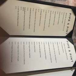 The Pipe & Pint - Menu