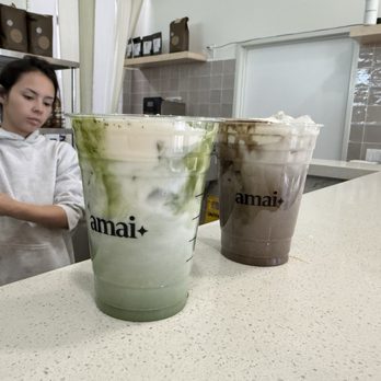 Amai - Matcha and hojicha einspanner - Coffee & Tea Near Me - Glendale, California