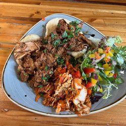 Cafe Arriba - Barbecue pork belly and kimchi.