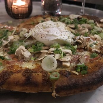 Wally's - Carbonara pizza - New American Near Me - Beverly Hills, California Wally's - Carbonara pizza - New American Near Me - Beverly Hills, California