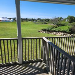 Rose Farm Inn - Private - ish, Back patio view.