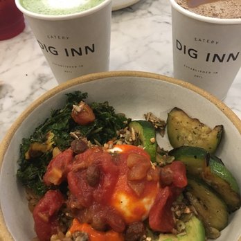 Dig Inn - Bowl with matcha tea - New American Near Me - Boston, Massachusetts Dig Inn - Bowl with matcha tea - New American Near Me - Boston, Massachusetts