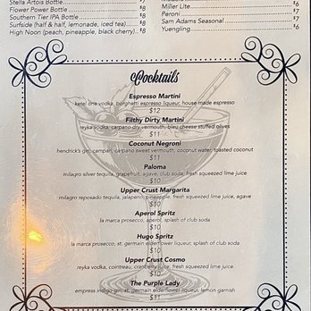 The Upper Crust - Drink menu - Burgers Near Me - Binghamton, New York The Upper Crust - Drink menu - Burgers Near Me - Binghamton, New York