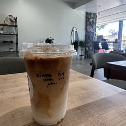 iced vanilla latte made by a sweet worker! :) iced vanilla latte made by a sweet worker! :)