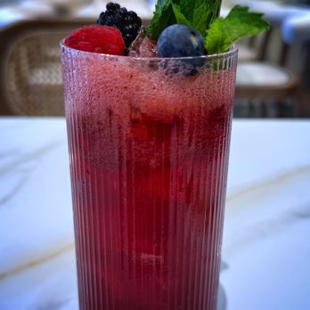 Little Corner Cafe - Berries Lemonade (Strawberry, blackberry, raspberry, blueberry, simple syrup, soda water) - Sandwiches Near Me - Glendale, California