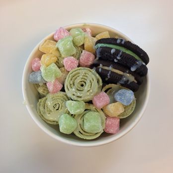 ICICLES - Gotcha Matcha with a regular and mint Oreo, mochi, and condensed milk! - Ice Cream & Frozen Yogurt Near Me - Sacramento, California ICICLES - Gotcha Matcha with a regular and mint Oreo, mochi, and condensed milk! - Ice Cream & Frozen Yogurt Near Me - Sacramento, California