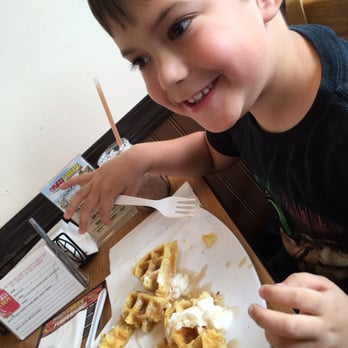 Crazy Crepe Cafe - My son said the Belgian waffles are so worth getting sticky for! - Gluten-Free Near Me - Selden, New York