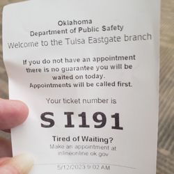 Department Of Public Safety - LMAO. Appointments at this location more than 60 days out. Jokelahoma ya'll.