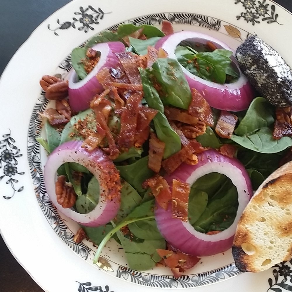 Nosh - Spinach and goat cheese salad $9 - New American Near Me - Moore, Oklahoma