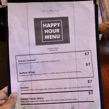 Almond Tree Lounge - 11.09.22 Happy Hour menu (Mon-Fri 3p-6p) - Dive Bars Near Me - Roseville, California
