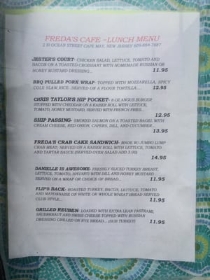Menu photo 7 Freda's Cafe Cape May, NJ Menu photo 7 Freda's Cafe Cape May, NJ